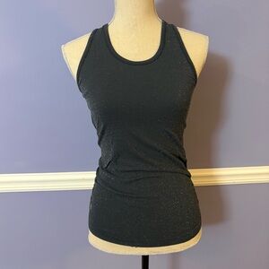 Athleta Black Glitter Momentum Tank Top